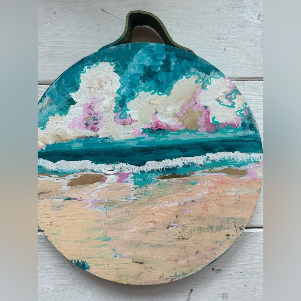 Coastal Serenity Round Wall Art